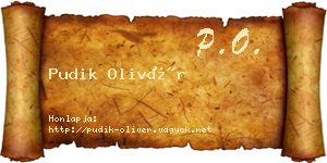 Pudik Olivér névjegykártya